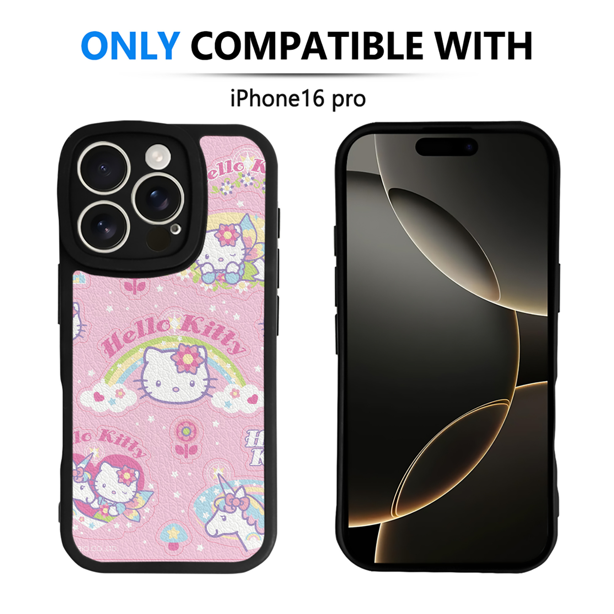 （画像用） Hello Kitty ハローキティ 【iPhone 16シリーズ対応】シリコンスマホケース（レザー調） 材質：シリコン
